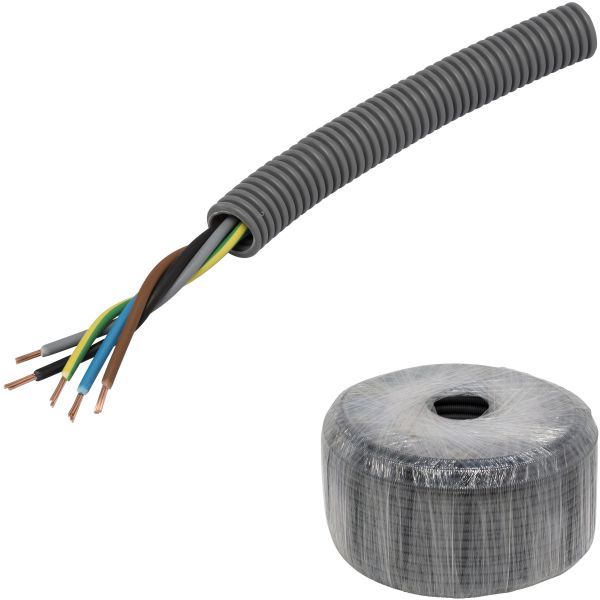 Pipelife FQ PowerFlex Kabel fördragen tvinnad 20 mm x 50 m 5G2.5 mm²