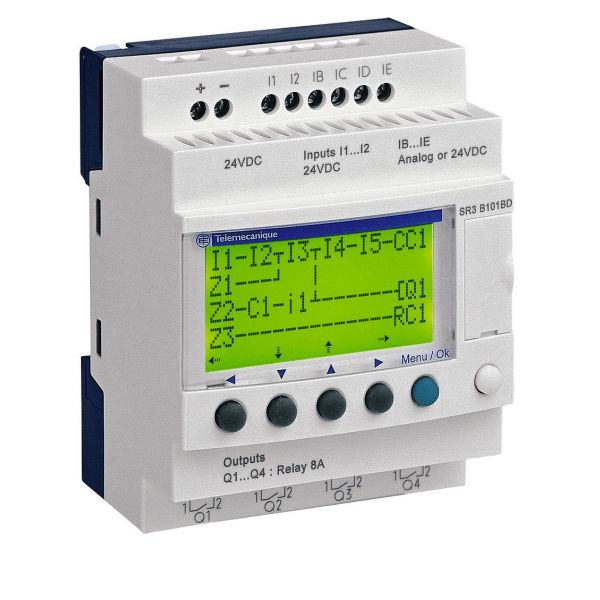 Schneider Electric SR3B261BD Logikmodul analog/digital 24 V DC med reläutgång