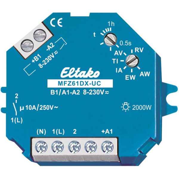 Eltako MFZ61DX-UC Tidrelä 10A 8-230 V 6 funktioner