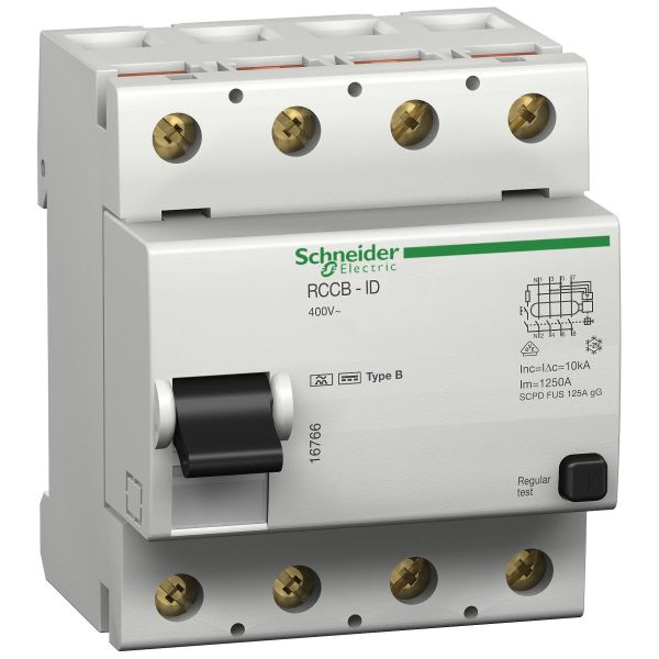 Schneider Electric Acti 9 RCCB-ID Jordfelsbrytare B 4-polig 125A 300mA