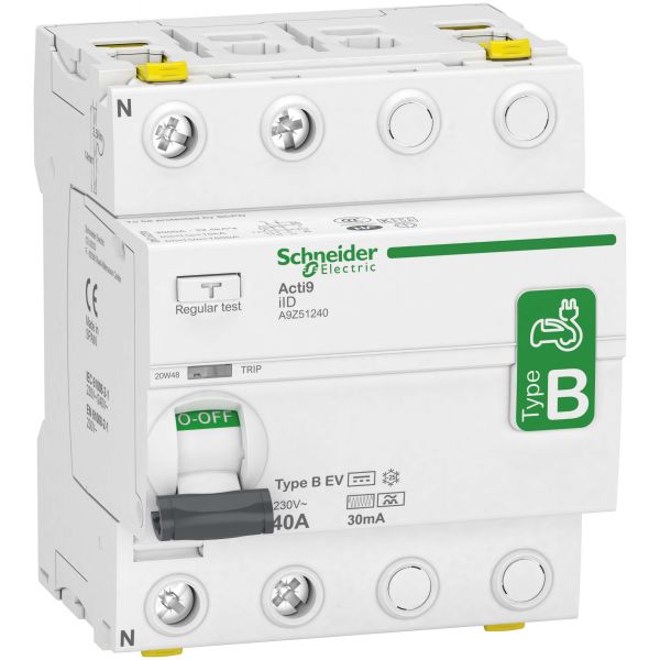 Schneider Electric Acti 9 iID Jordfelsbrytare B-EV 2-polig 40A 30mA