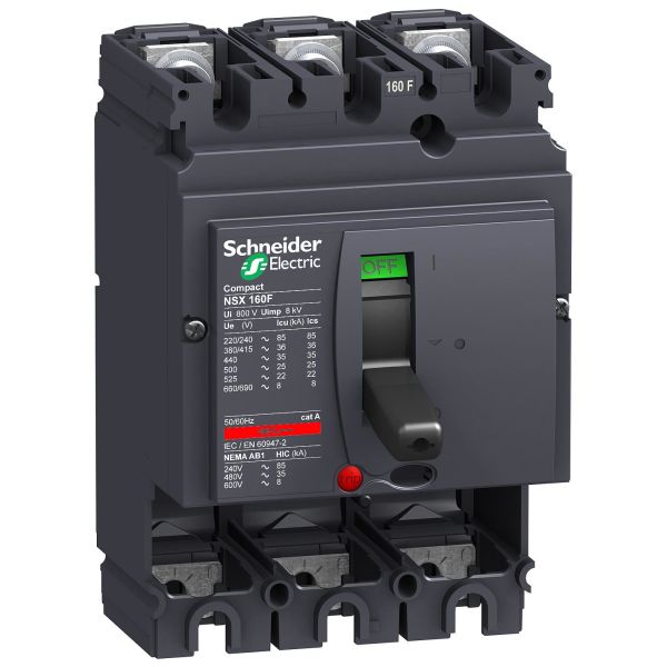 Schneider Electric NSX250H Effektbrytare 3-pol 250 A 70 kA