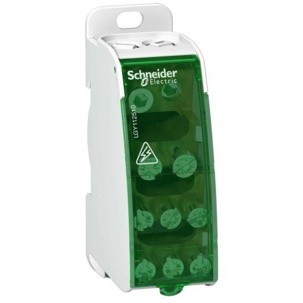 Schneider Electric LGY112510 Distributionsblock 1 pol 125A 10 skruvanslutningar