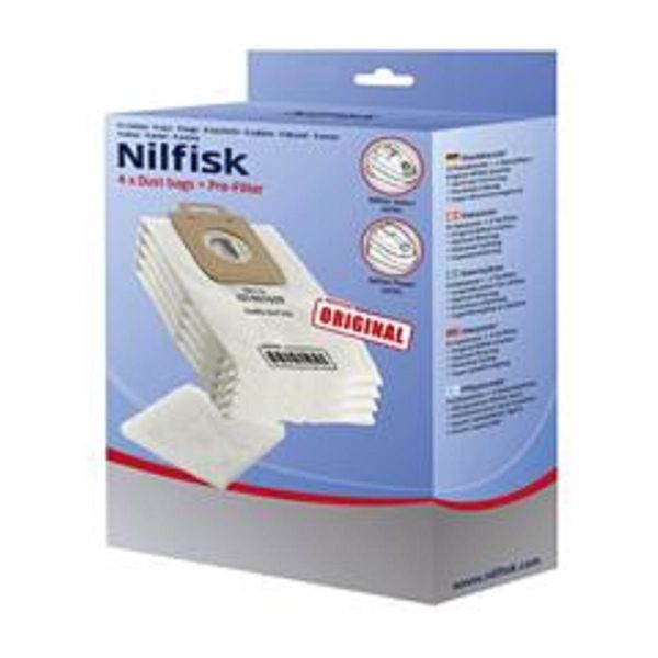 Nilfisk 128389187 Dammsugarpåse för Select 4-pack