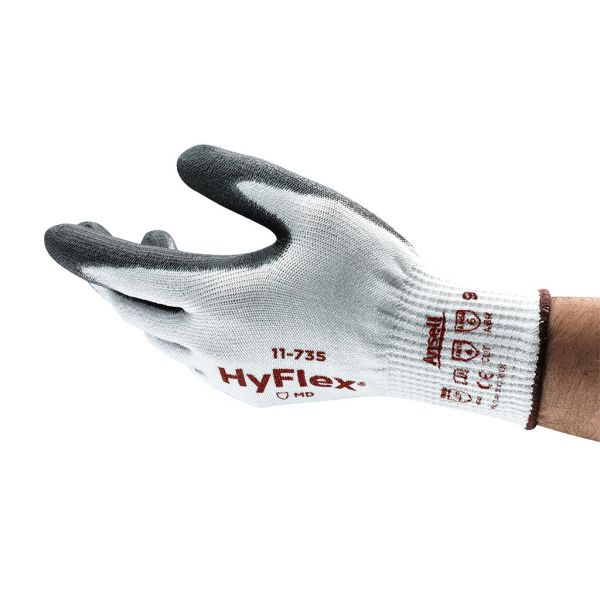 Ansell HyFlex 11-735 Handske Skärskydd PU Intercept/Nylon 10