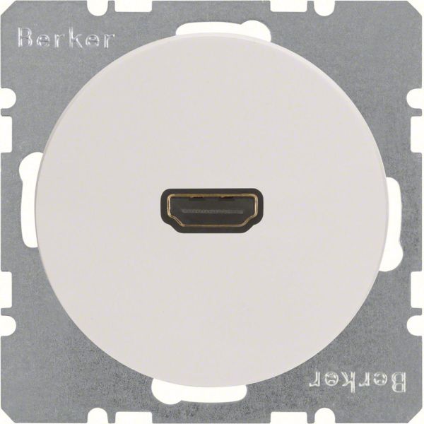 Hager 3315432089 HDMI-uttag R.1/R.3 90° Polarvit