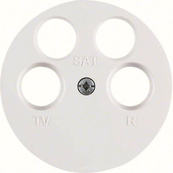 Hager 14842089 Centrumbricka R/TV/2 x SAT R.1/R.3 Polarvit