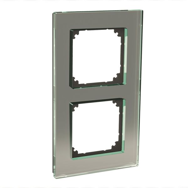 Schneider Electric Exxact Solid Kombinationsram glas titan 2-fack