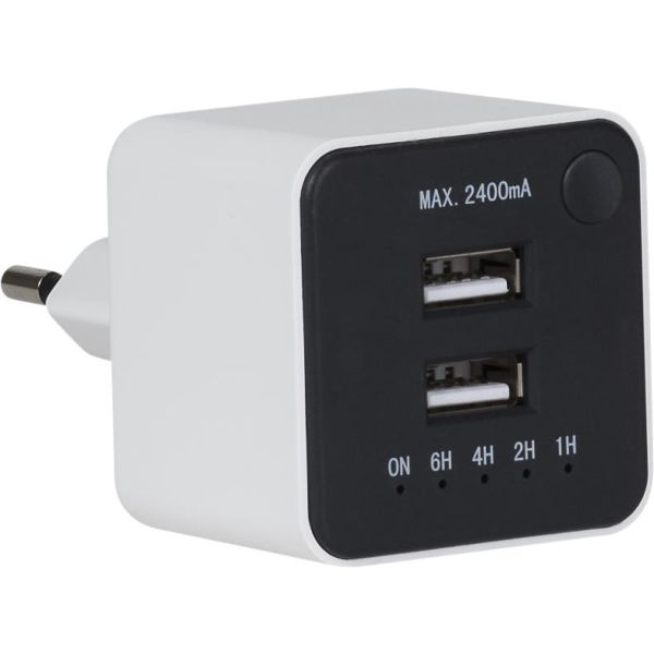 Gelia 4000060221 USB-laddare 2-vägs nedräkningstimer