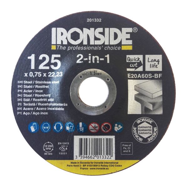 Ironside 201332 Kapskiva 125×0.75×22 mm