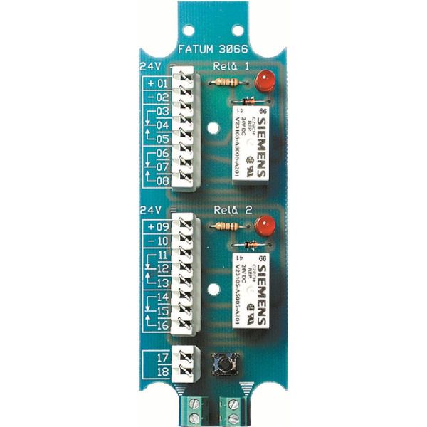 Alarmtech 3066.01 Reläplint 2 reläer 24 V DC LSA-Plus