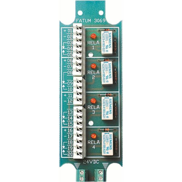 Alarmtech 3069.01 Reläplint 4 reläer 24 V DC LSA-Plus