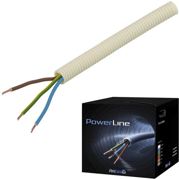 Pipelife FK PowerLine Kabel fördragen PVC- och halogenfri 3G2,5 mm² 16 mm x 100 m