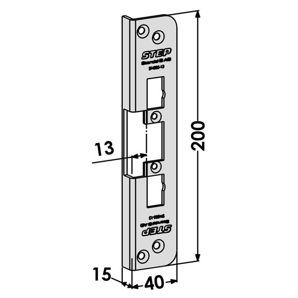 STEP ST4005-13 Stolpe för STEP 90 Release 13 mm 200 mm