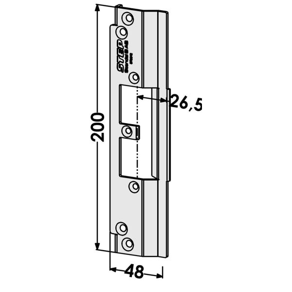 STEP ST9512 Stolpe för Schüco profilsystem 26,5 mm