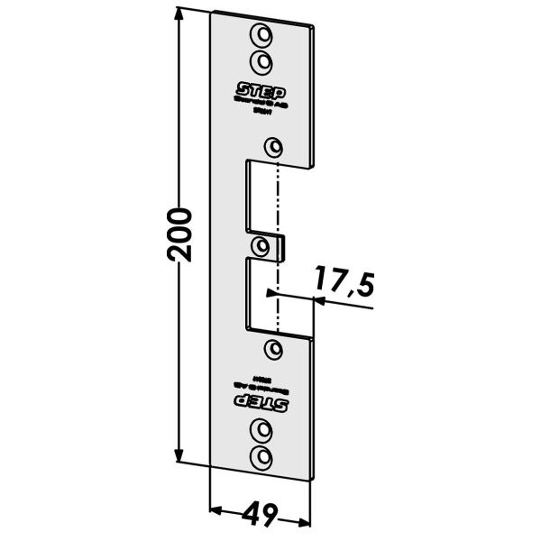 STEP ST9517 Stolpe för Wicona profilsystem 17,5 mm 49 mm