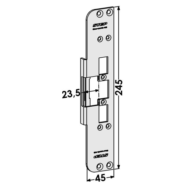 STEP ST6503 Stolpe för Schüco profilsystem 23,5 mm