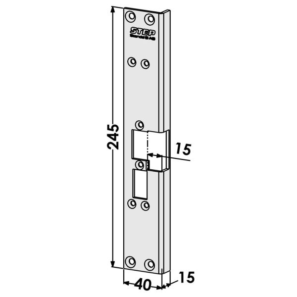 STEP ST6504V Stolpe till STEP 60 Silent 15 mm vänster