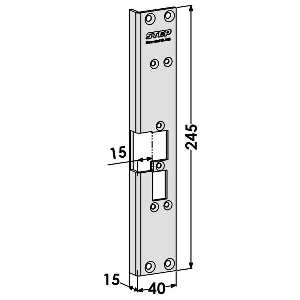 STEP ST6504H Stolpe till STEP 60 Silent 15 mm höger