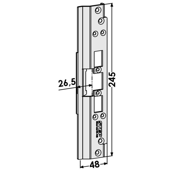 STEP ST6516 Stolpe för Schüco profilsystem 26,5 mm