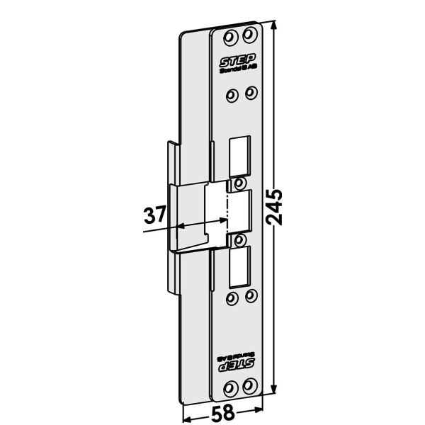 STEP ST6519 Stolpe för Wicona profilsystem 37 mm