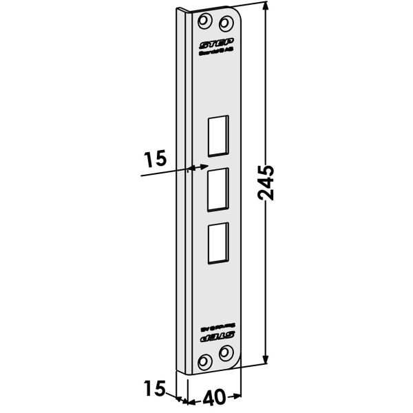 STEP ST6537 Slutbleck vinklat runda hörn