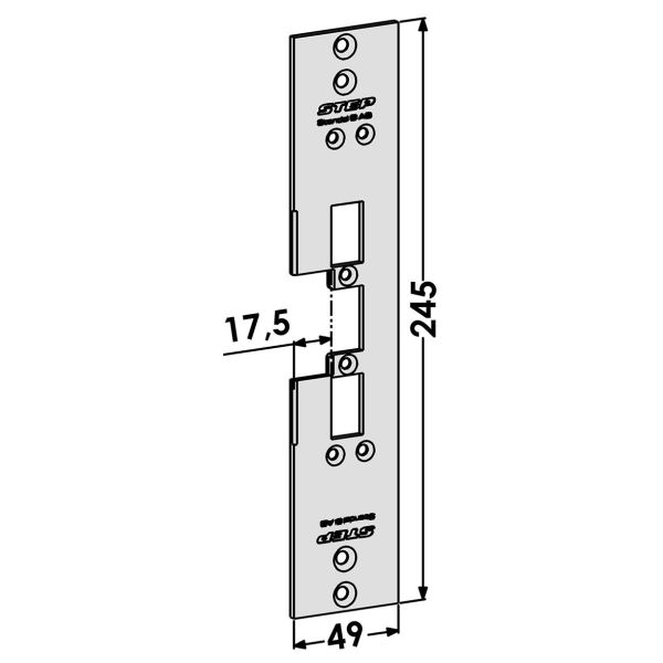 STEP ST6575 Stolpe för Wicona profilsystem 17,5 mm