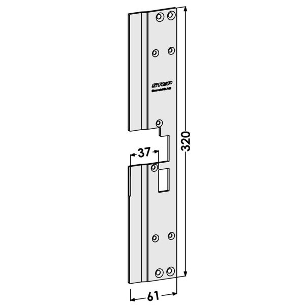 STEP ST198-B Stolpe för Wicona Wicstyle 77 Höger