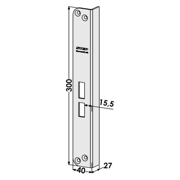 STEP ST802-A Slutbleck för stolpe ST184 Vänster