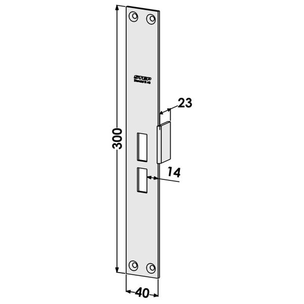 STEP ST803-A Slutbleck för stolpe ST184 Vänster