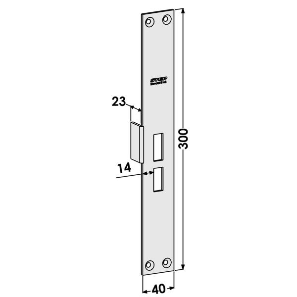 STEP ST803-B Slutbleck för stolpe ST184 Höger