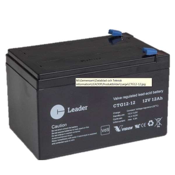 Leader CTG12-12 Blybatteri Leader 12V 151x98x101 mm 12Ah