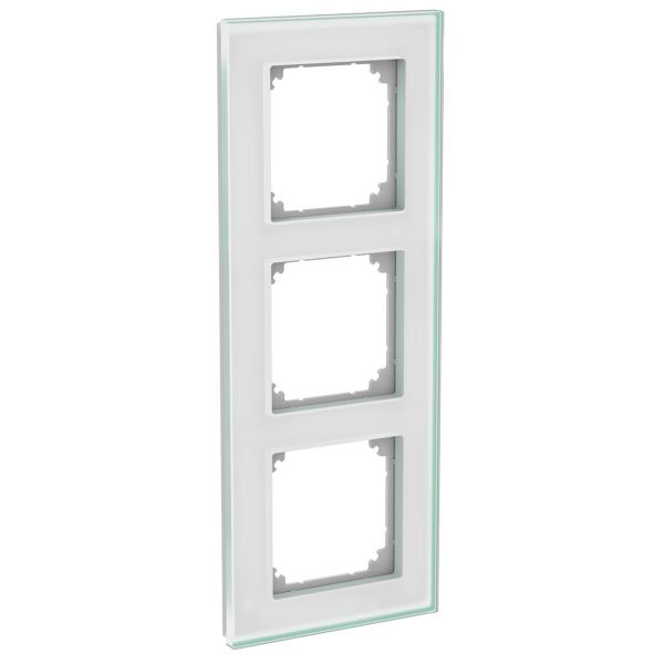 Schneider Electric WDE004037 Kombinationsram glas solid vit 3-fack