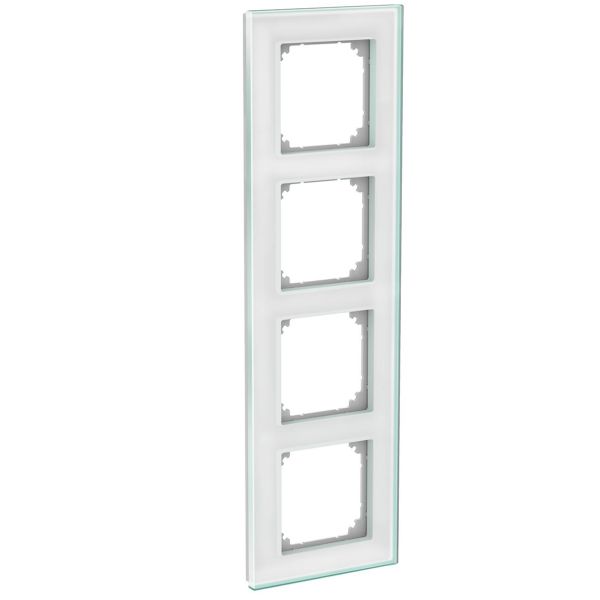 Schneider Electric WDE004038 Kombinationsram glas solid vit 4-fack