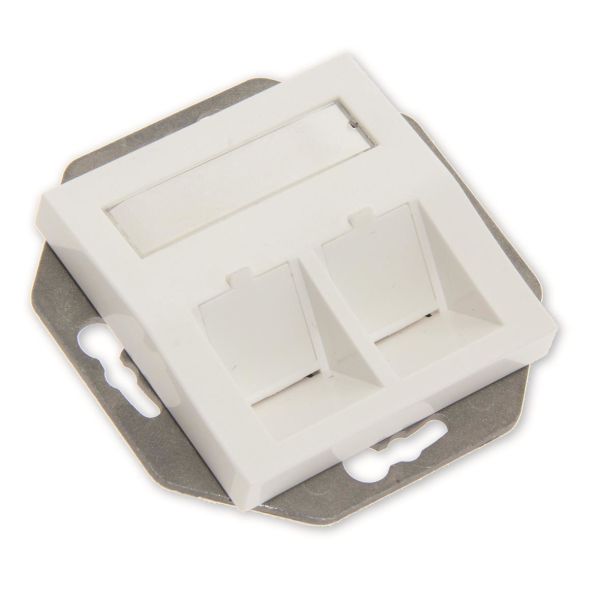 Eurolan 12B-1X-05WT Centrumplatta 2 x RJ45 56 x 56 mm