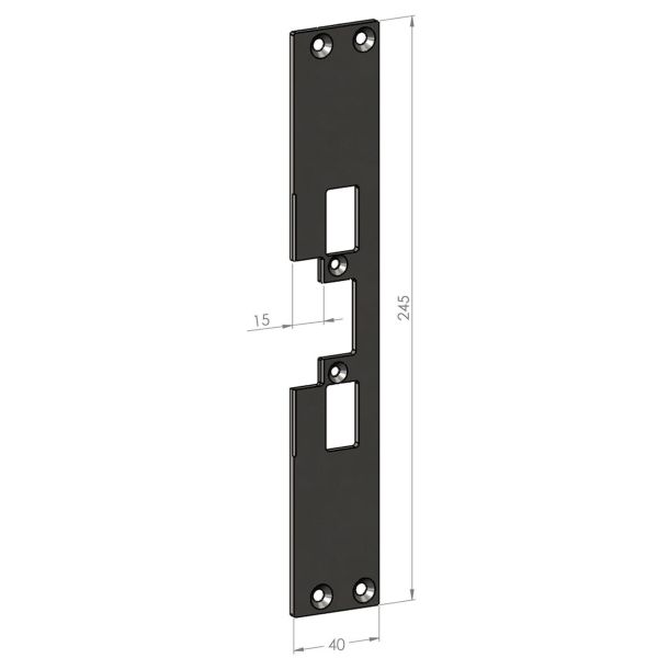 SAFETRON SA31-15 Monteringsstolpe plan rostfritt stål 15 mm