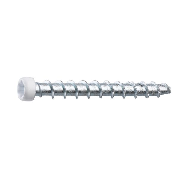 Grabber CTX40VITC Betongskruv för lister & socklar 4,5 x 40 mm Vit 100-pack