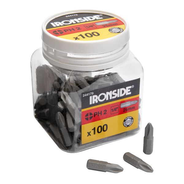 Ironside 201652 Bits PZ2 25 mm 100-pack