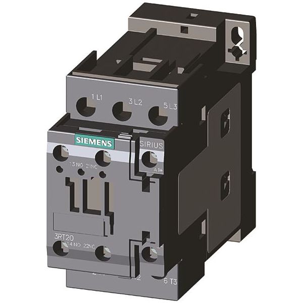 Siemens 3RT2027-1BB44-3MA0 Kontaktor 3 Sl + 2 Öp/2 Sl 24 VDC 15 kW 50 A 32 A