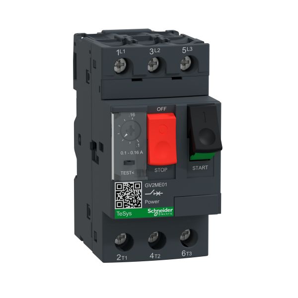 Schneider Electric GV2ME01 Motorskyddsbrytare 0.1-0.16A