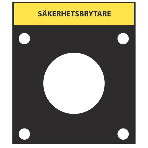 Kraus & Naimer S1F826/E1B-PRC Rubrikskylt till 64 mm front Säkerhetsbrytare