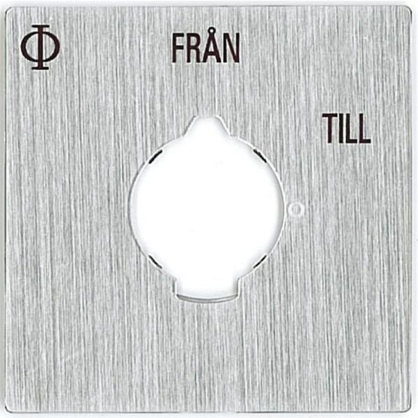 Kraus & Naimer 3134676 Skylt 48×48 mm Graverad: FRÅN-TILL