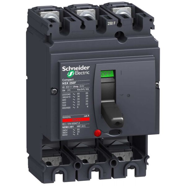 Schneider Electric NSX250N Effektbrytare 3-pol 250 A 50 kA