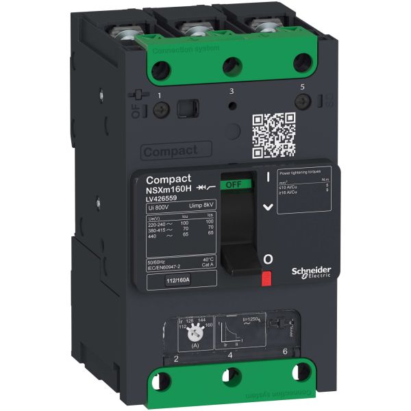 Schneider Electric LV426259 Effektbrytare NSXm B 3-pol 160A