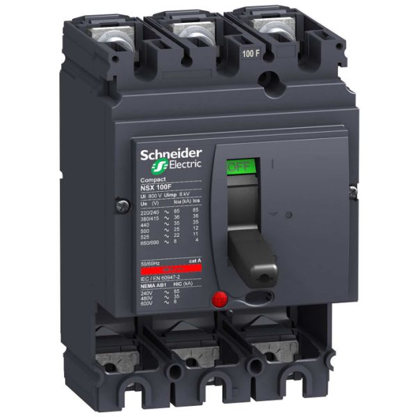 Schneider Electric NSX100N Effektbrytare 3-pol 100 A 50 kA