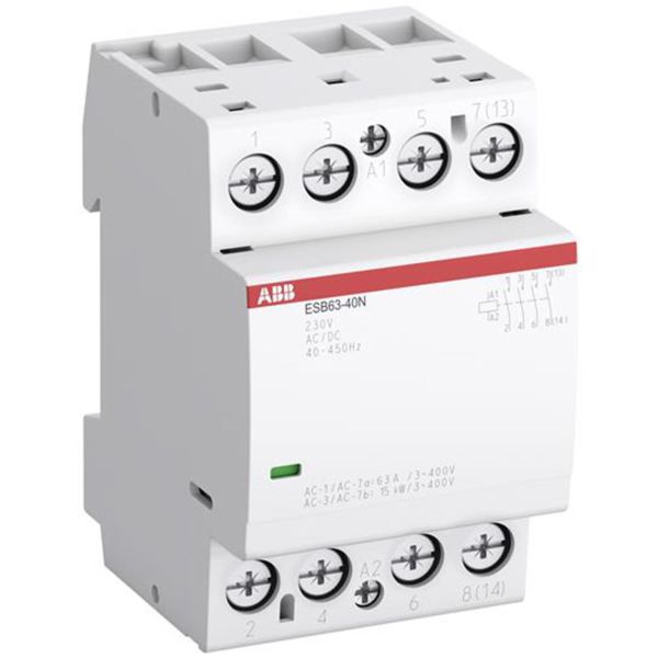 ABB ESB63-40N-01 Normkontaktor 4 slutande 63 A 24 V