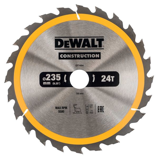 Dewalt DT1954-QZ Sågklinga 235 x 30 mm 24T