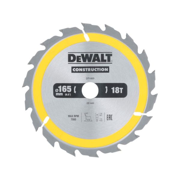 Dewalt DT1933-QZ Sågklinga 165 x 20 mm 18T