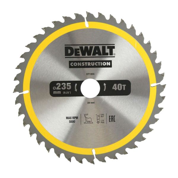 Dewalt DT1955-QZ Sågklinga 235 x 30 mm 40T