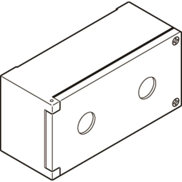 ABB SK616702-AA Kapsling tom 2 hål metall